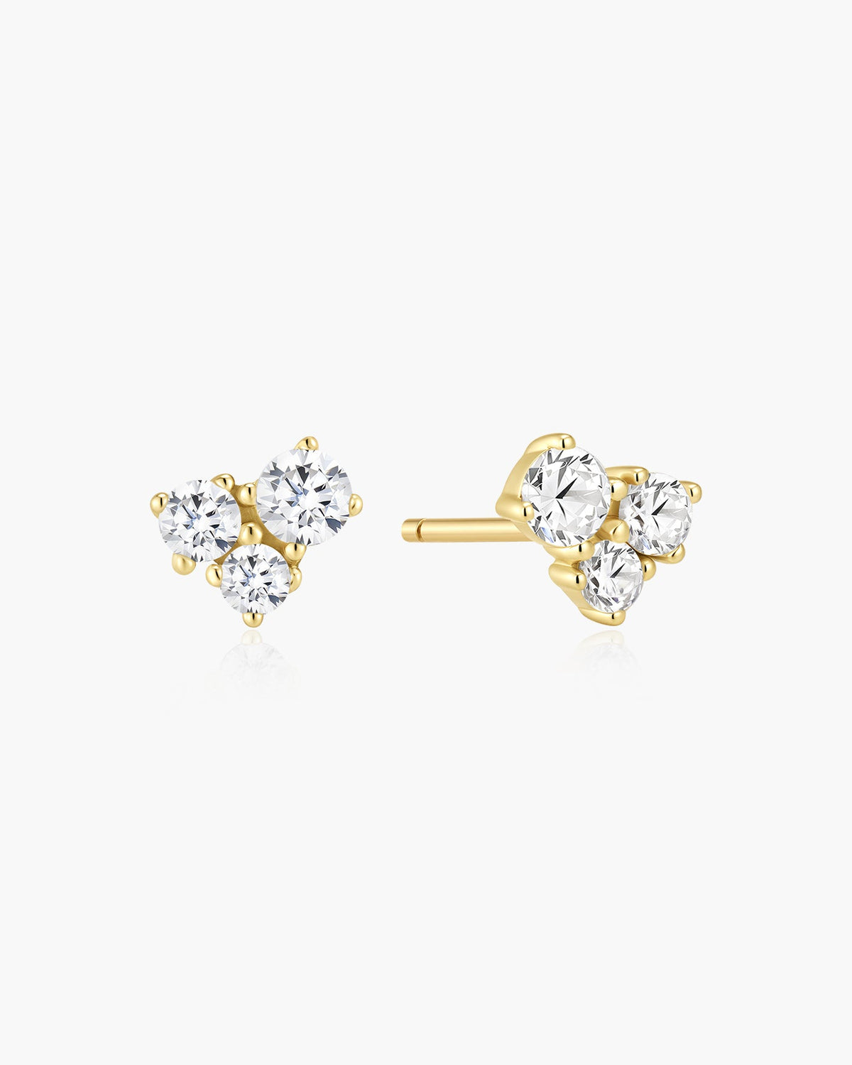 Ania Haie Gold Graduated Trinity Stud Earrings