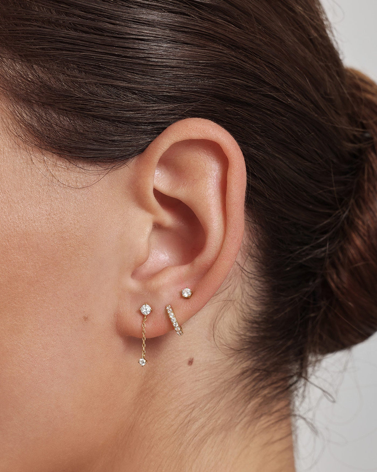 Ania Haie Gold Chain Drop Stud Earrings