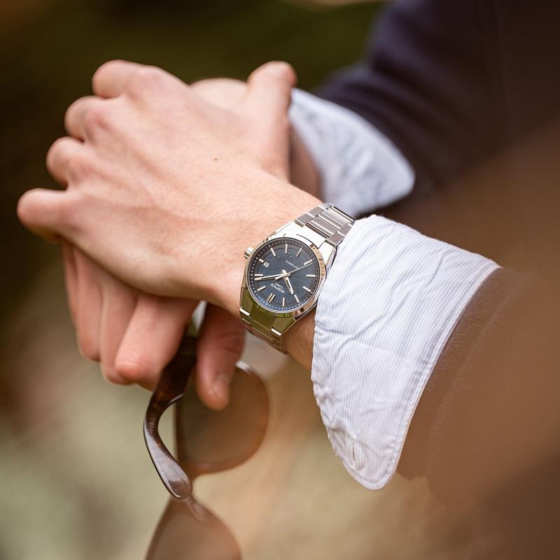 EDIFICE EFK-110D Automatic Watch Textured Dial Blue