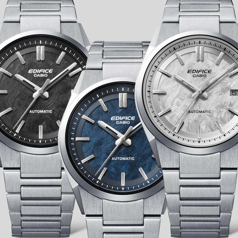EDIFICE EFK-110D Automatic Watch Textured Dial Blue
