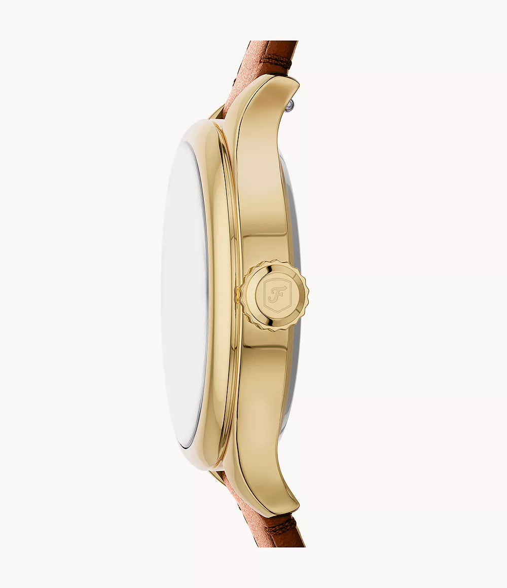 Fossil Gilmore Three-Hand Brown Leather Women's Watch
