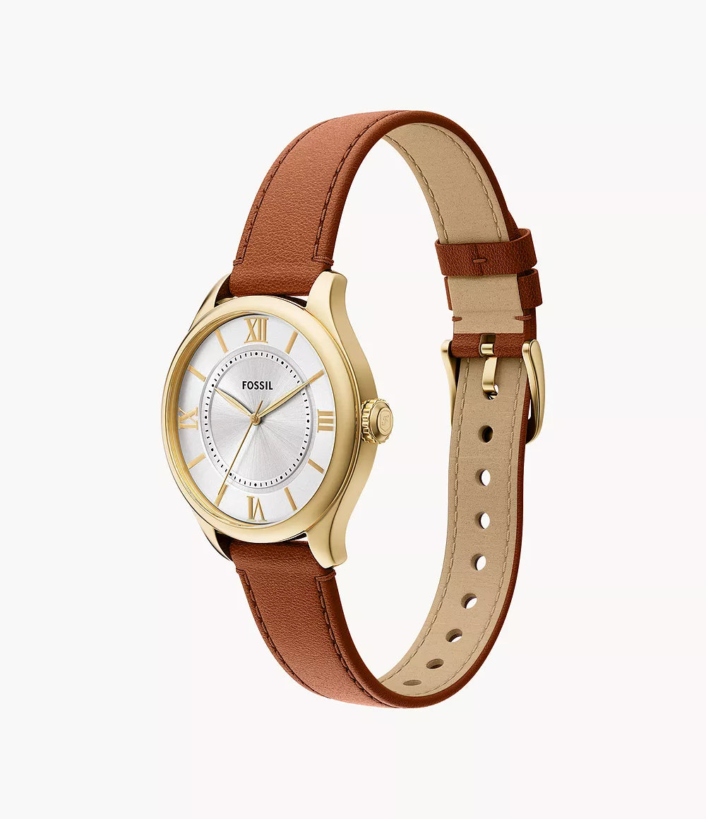 Fossil Gilmore Three-Hand Brown Leather Women's Watch