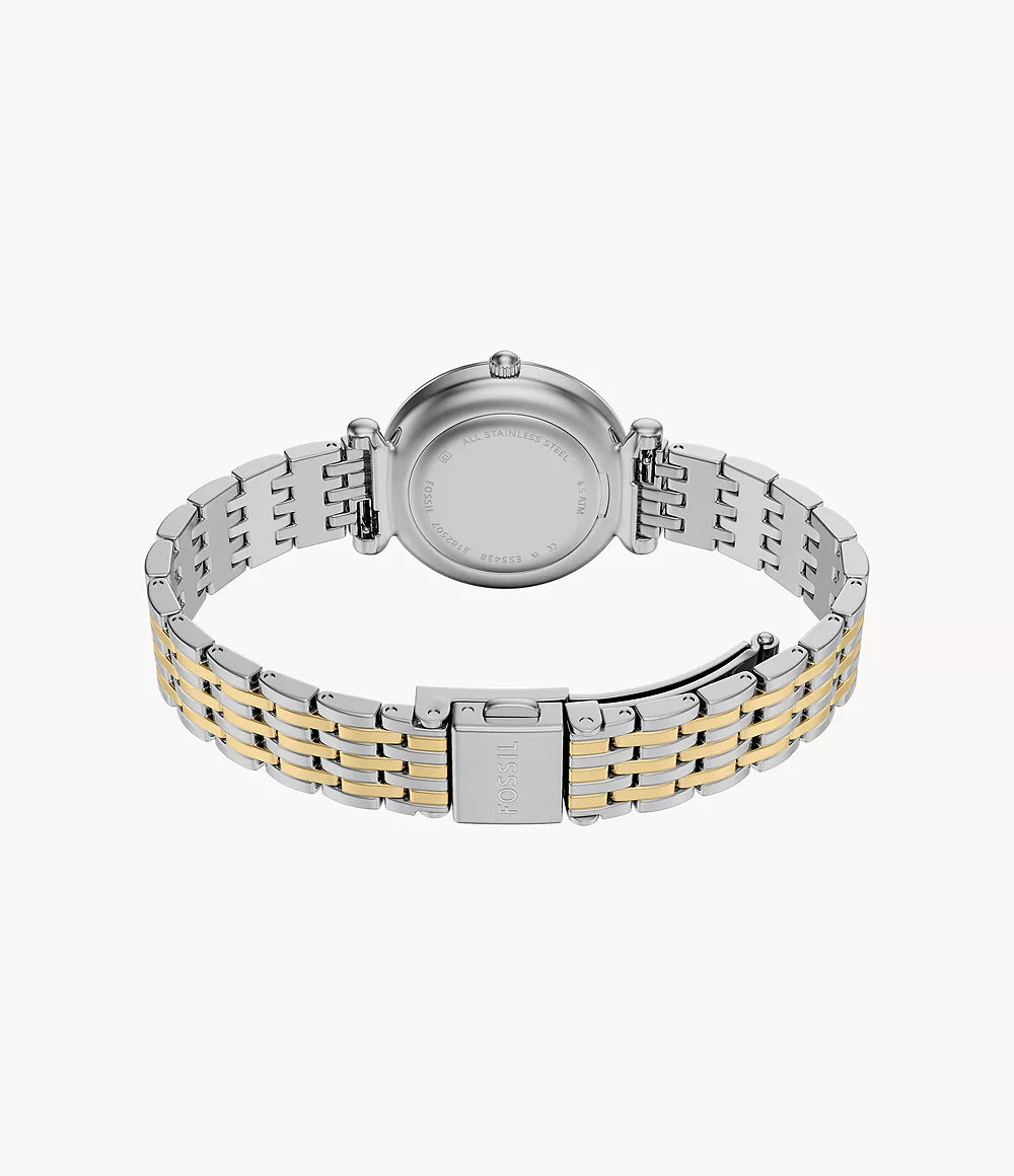 Fossil Carlie Mini Three-Hand Two-Tone Stainless Steel Women's Watch