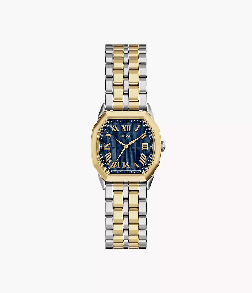Fossil Harlow Three-Hand Two-Tone Stainless Steel Women's Watch