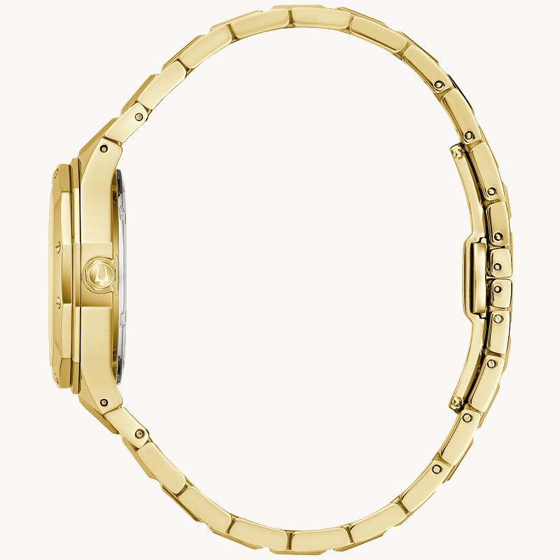 Elegant Bulova Prestige Women's Gold-Tone Mother-of-Pearl Quartz Watch