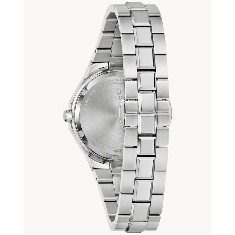 Elegant Bulova Prestige Women's Watch, Purple Ombre Dial, Stainless Steel Bracelet