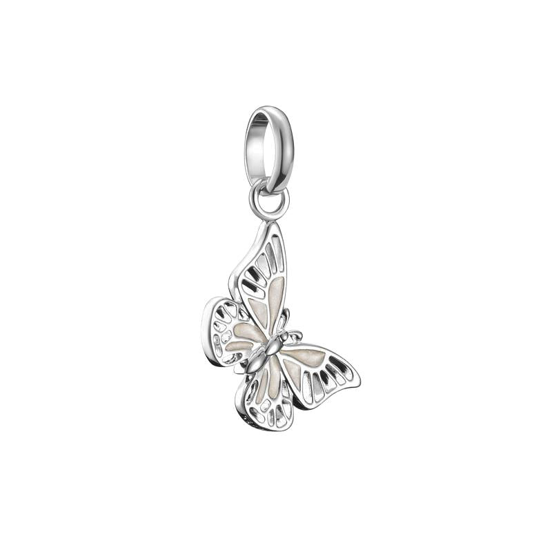 Elegant Sterling Silver Butterfly Charm Pendant: Connect Collection, Dainty Jewelry Accessory