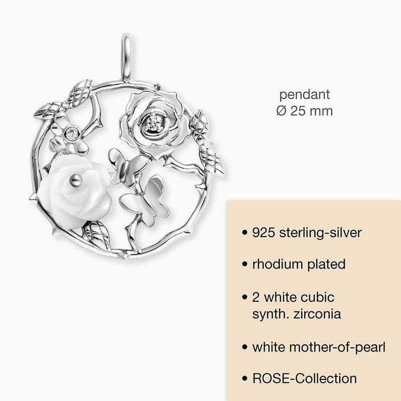 Engelsrufer Angel Whisperer Pendant Rose Garden MOP with Zirconia