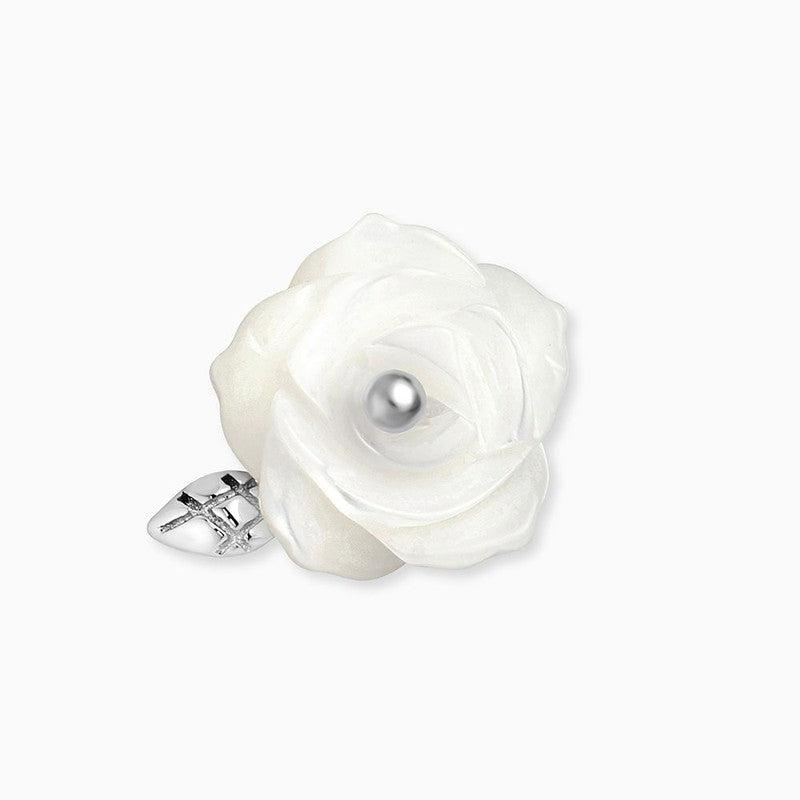 Engelsrufer Ear Studs Rose with Mother-of-Pearl