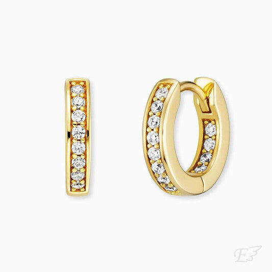 Engelsrufer Emma Gold Hoops with Zirconia