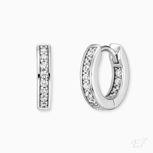 Engelsrufer Emma Silver Hoops with Zirconia