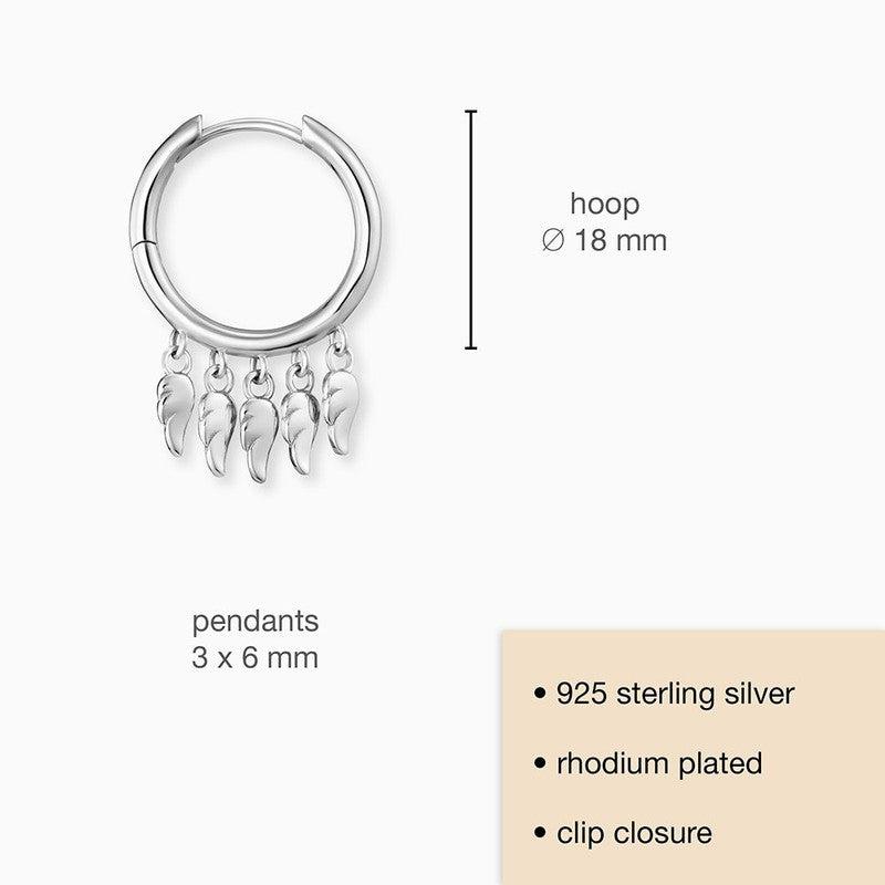 Engelsrufer Flying Wings Hoop Earrings