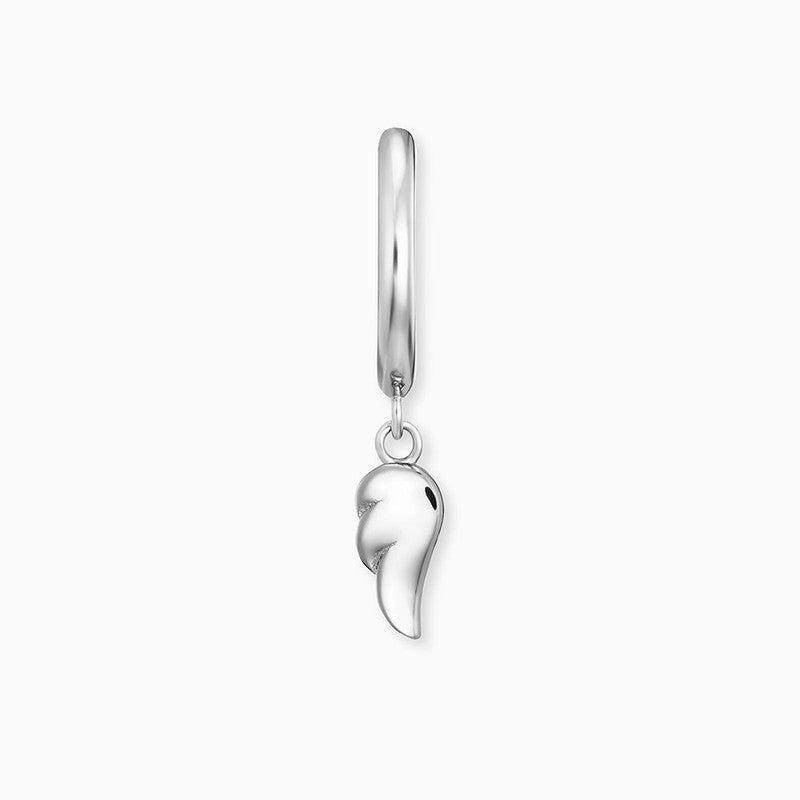 Engelsrufer Flying Wings Silver Hoop Earrings