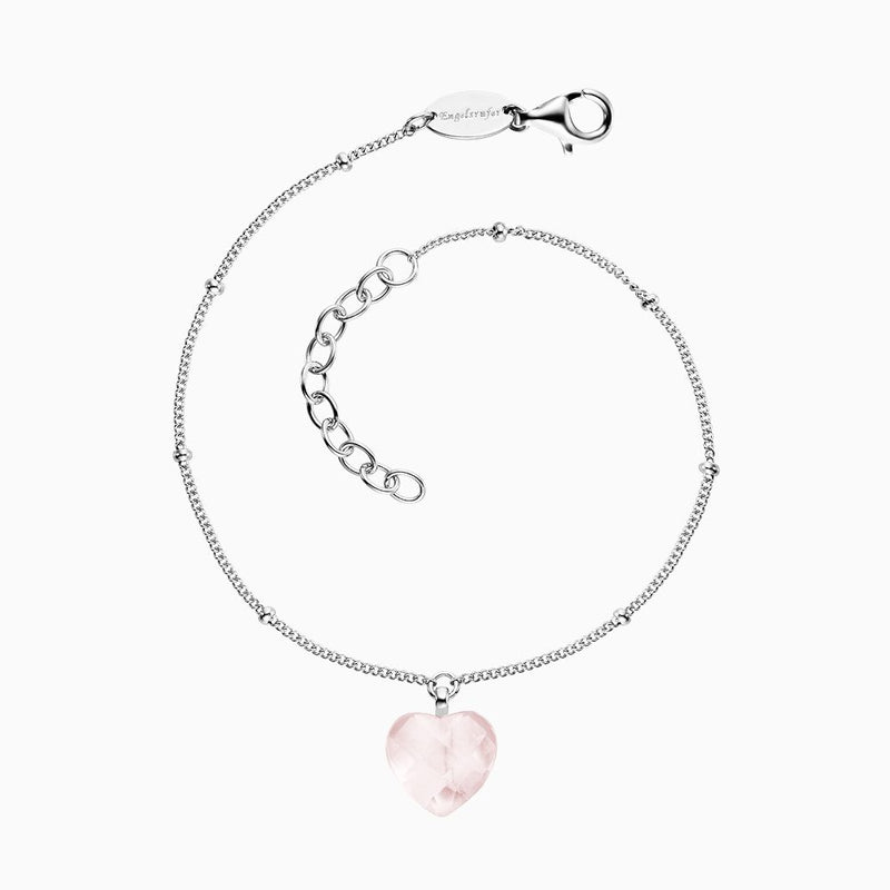 Engelsrufer Heart Silver With Rose Quartz Pearl Bracelet