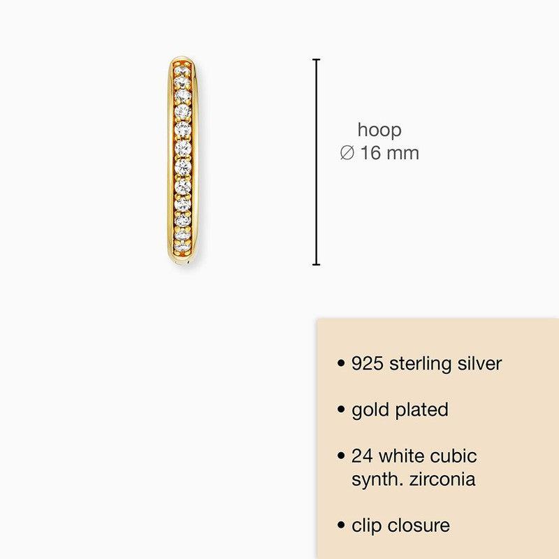 Engelsrufer Lola Gold Hoops with Zirconia