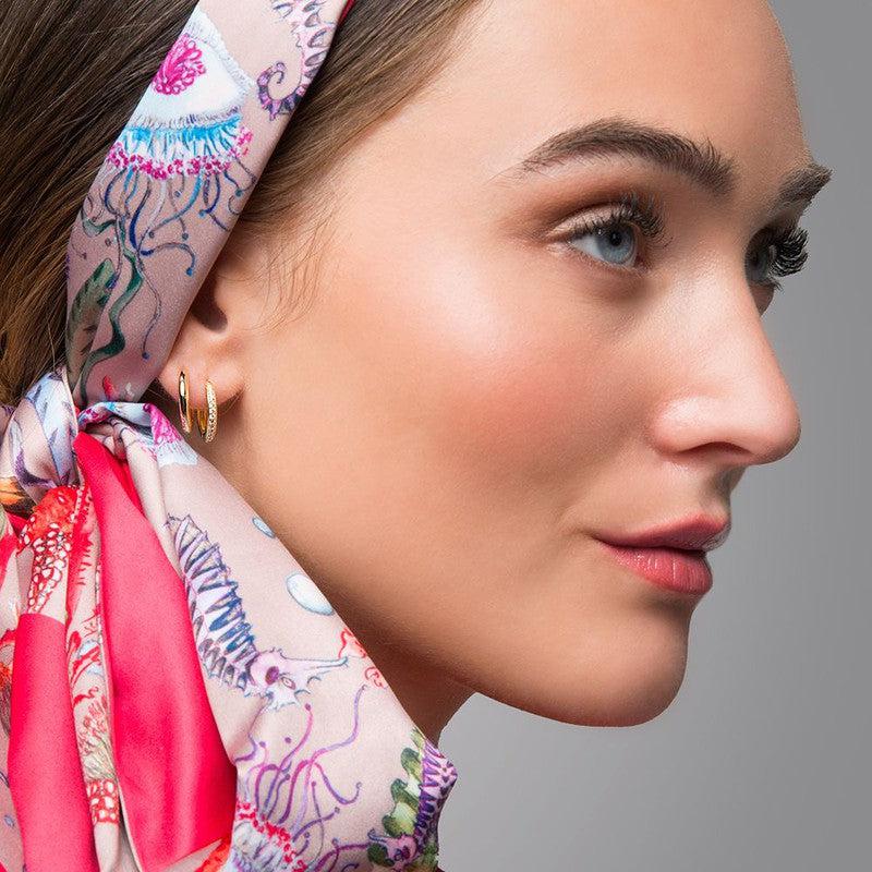 Engelsrufer Lola Silver Hoops with Zirconia