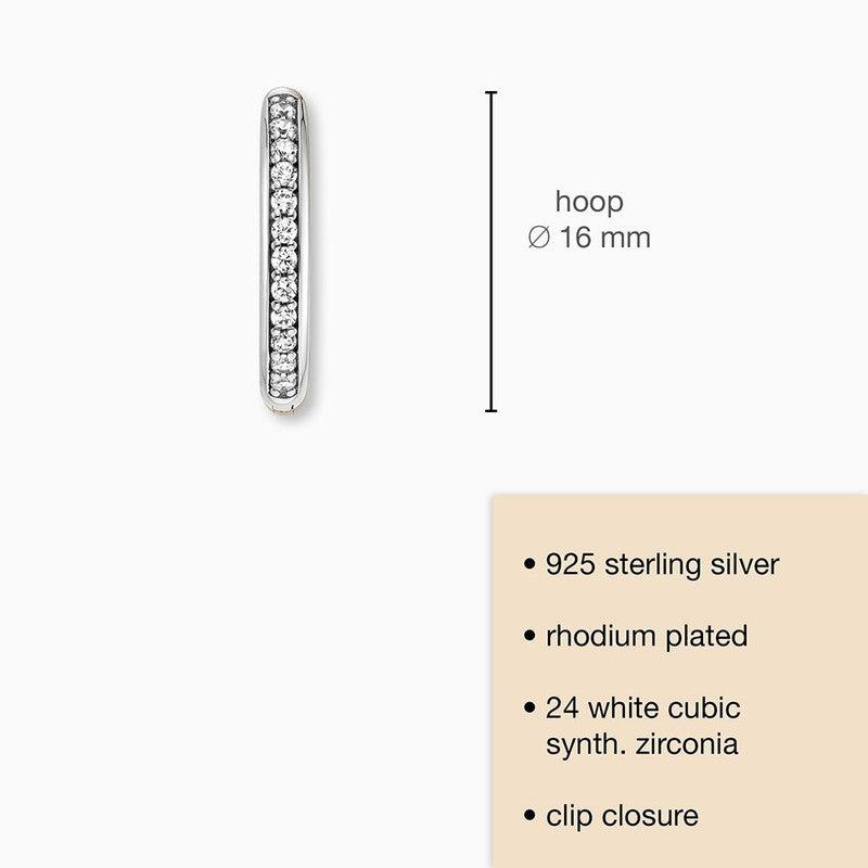 Engelsrufer Lola Silver Hoops with Zirconia