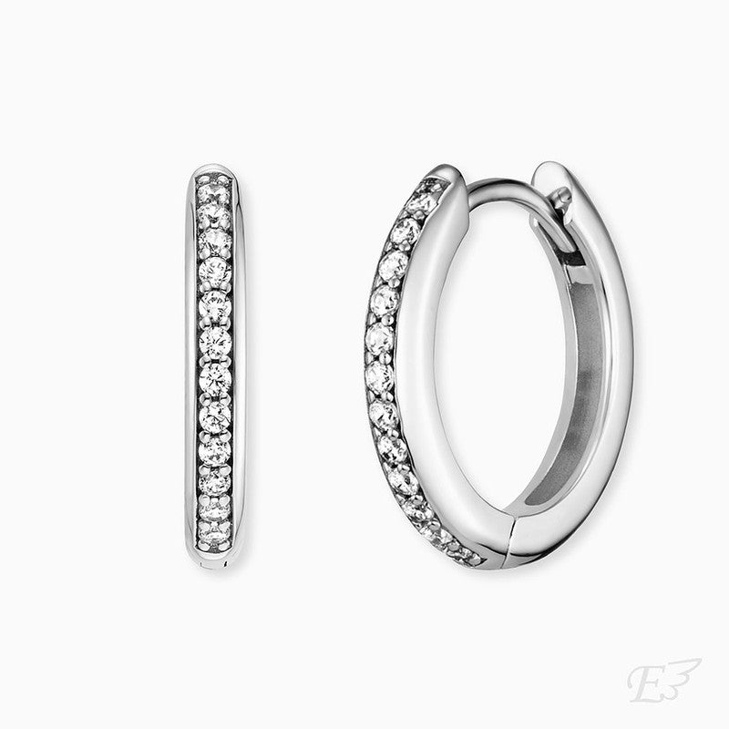 Engelsrufer Lola Silver Hoops with Zirconia