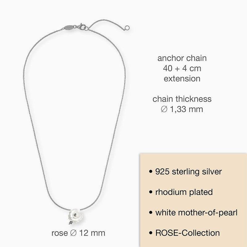 Engelsrufer Rose Silver with Mother-of-Pearl Necklace