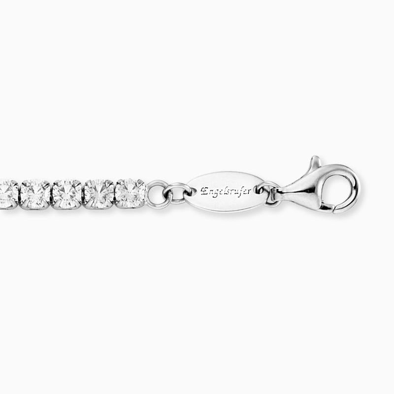 Engelsrufer Shiny Silver Tennis Bracelet with Sparkling Cubic Zirconia