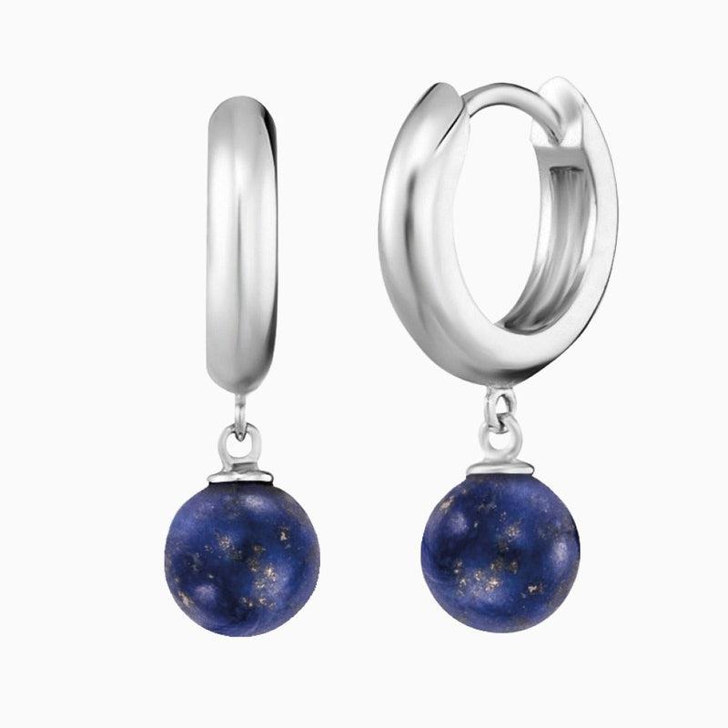 Engelsrufer Silver Lapis Lazuli Pearl Hoops