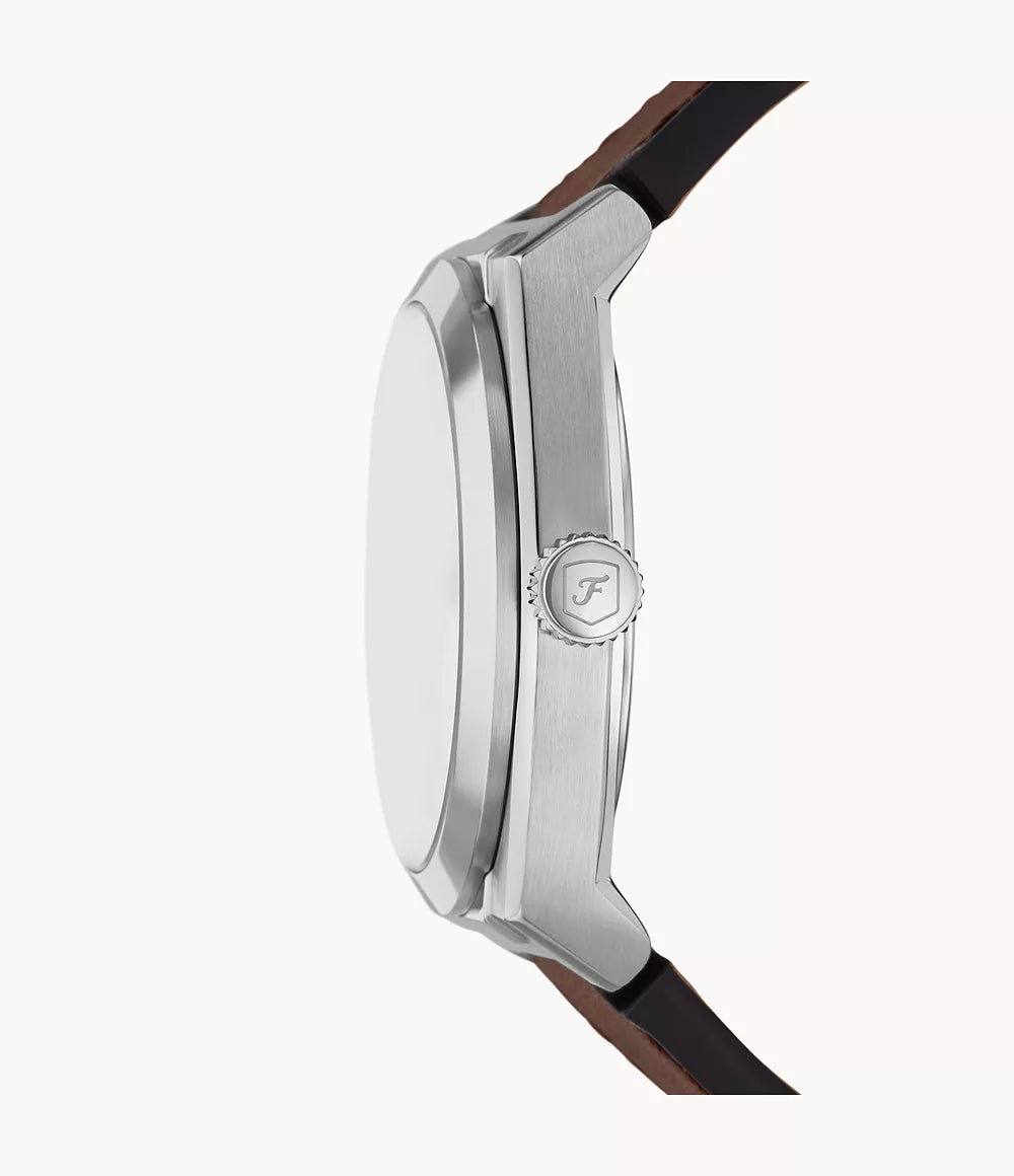 Fossil Everett Three-Hand Date Brown Leather Men's Watch