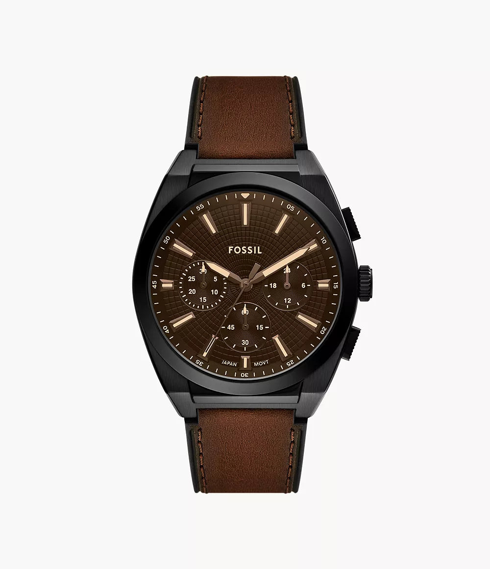 Fossil Everett Chronograph Brown Leather Men's Watch