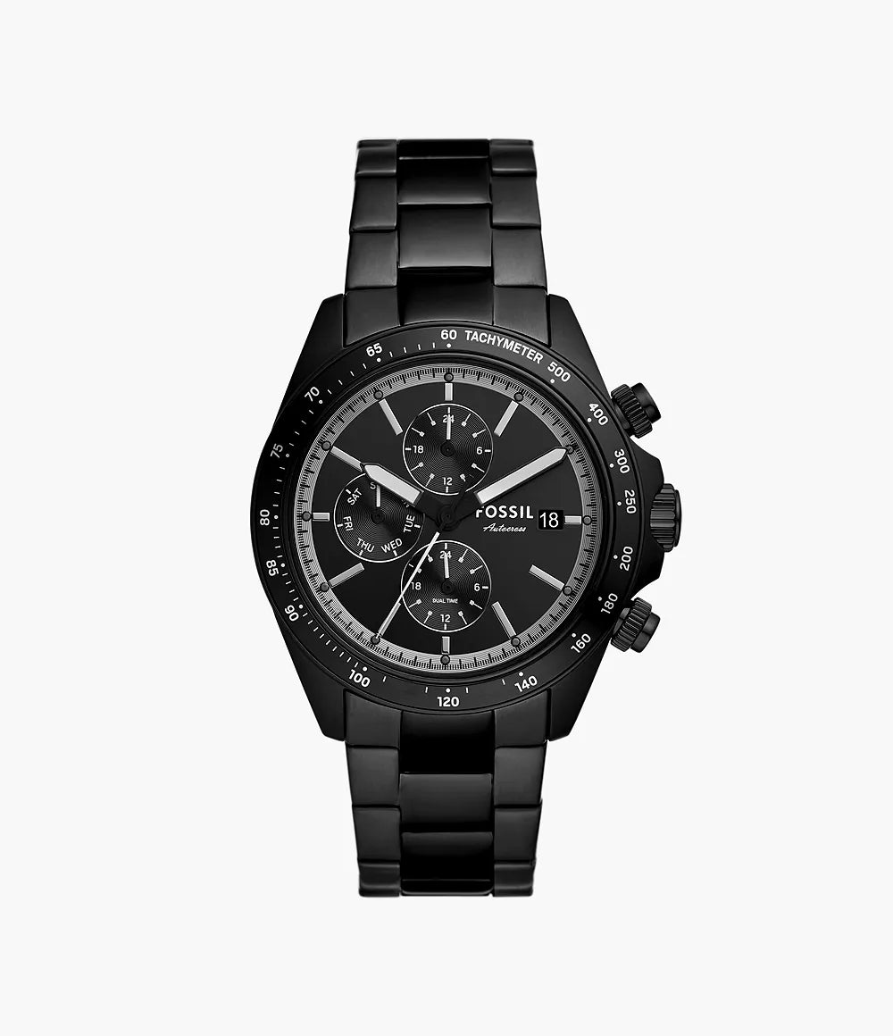 Fossil Autocross Multifunction Black Stainless Steel Men's Watch