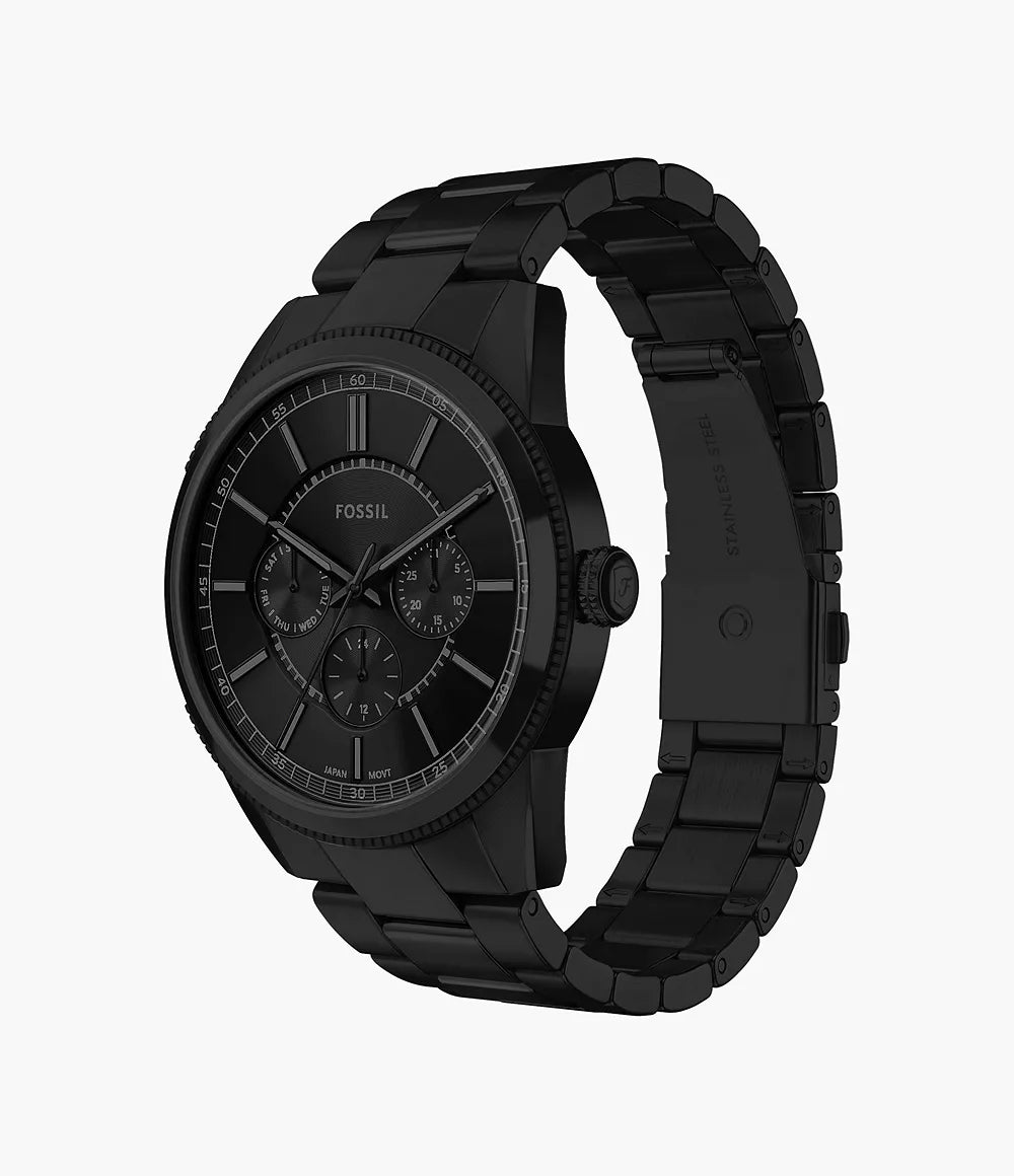Fossil Pearson Multifunction Black Stainless Steel Men's Watch