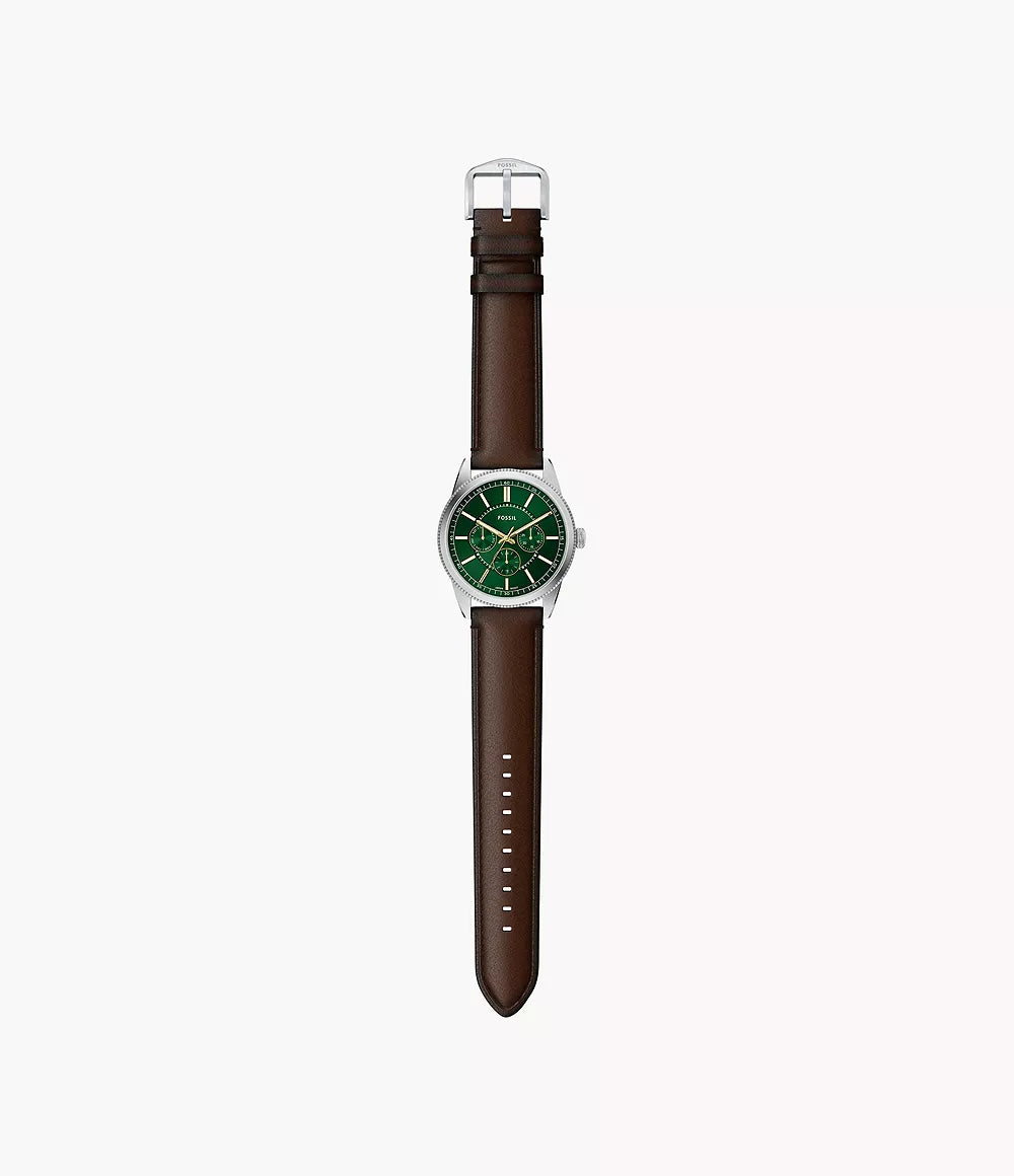 Fossil Pearson Multifunction Brown Leather Men's Watch
