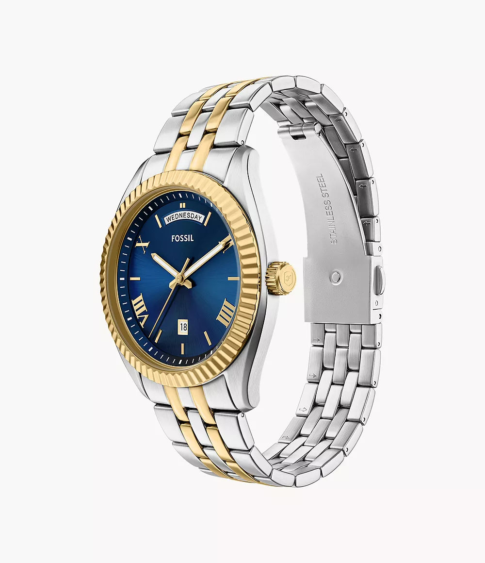 Fossil Campbell Three Hand Stainless Steel Men's Watch