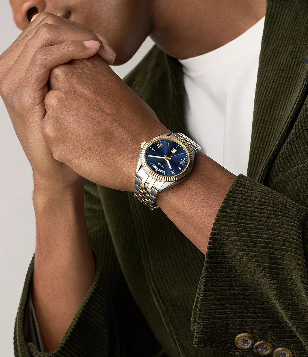 Fossil Campbell Three Hand Stainless Steel Men's Watch