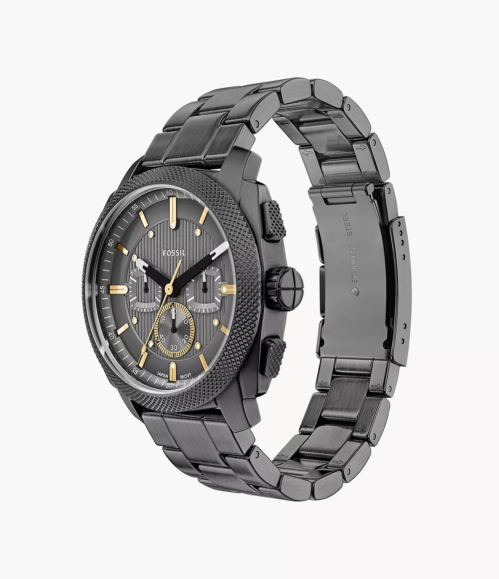 Fossil Machine Chronograph Smoke Stainless Steel Men's Watch