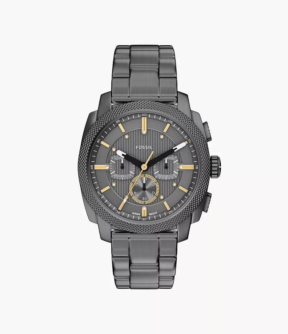 Fossil Machine Chronograph Smoke Stainless Steel Men's Watch