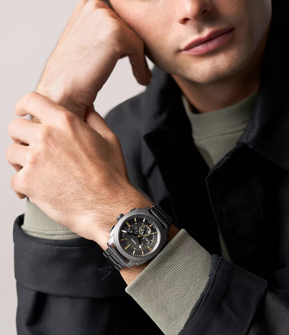 Fossil Machine Chronograph Smoke Stainless Steel Men's Watch