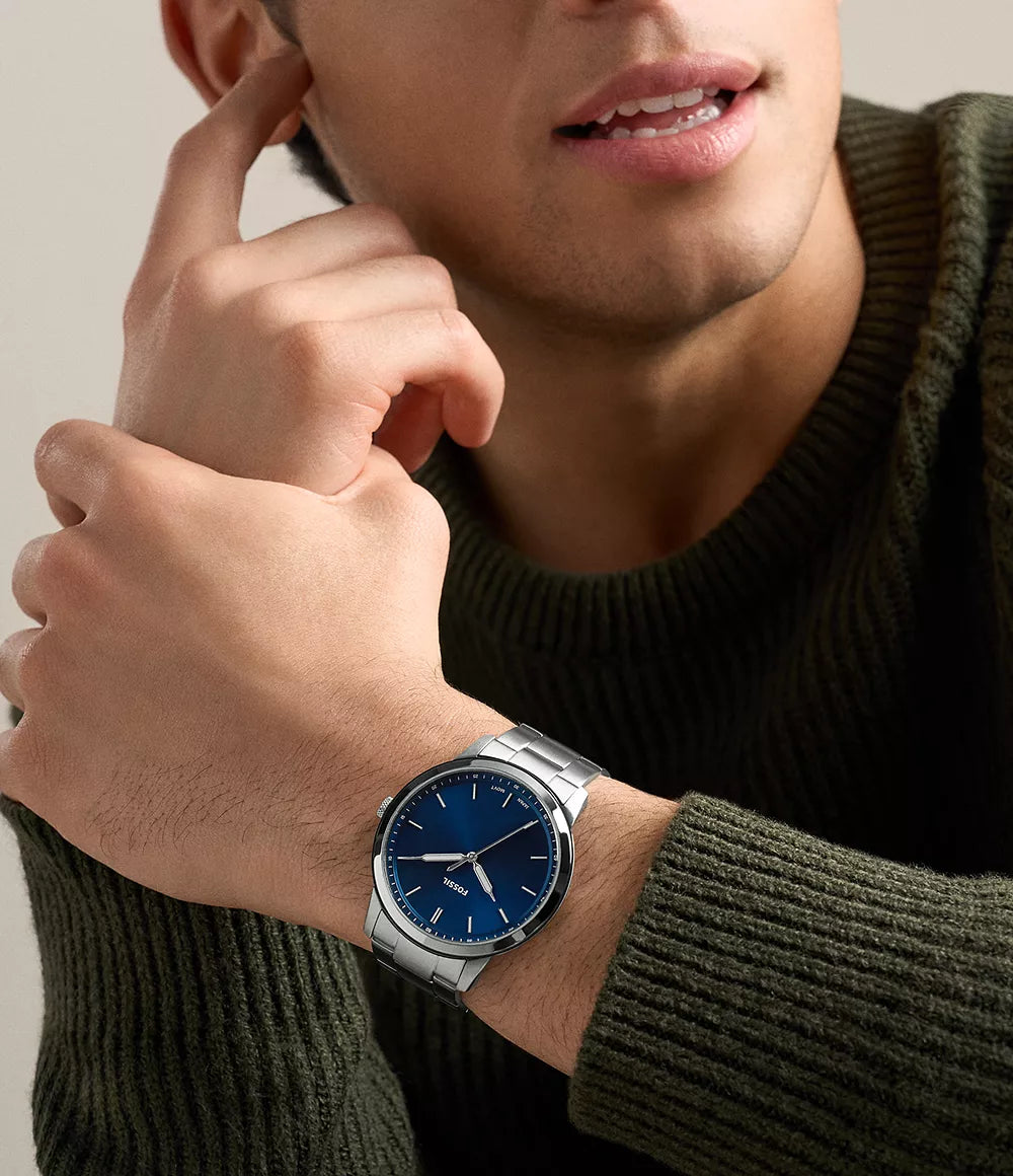 Fossil Minimalist Three-Hand Stainless Steel Men's Watch