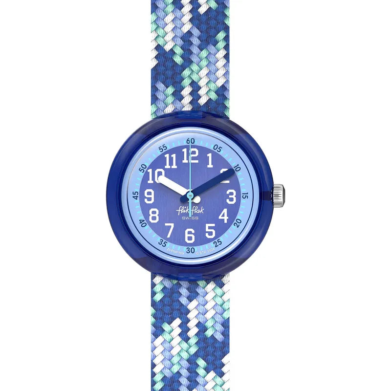 Flik Flak Braid in Blue Watch FPNP169