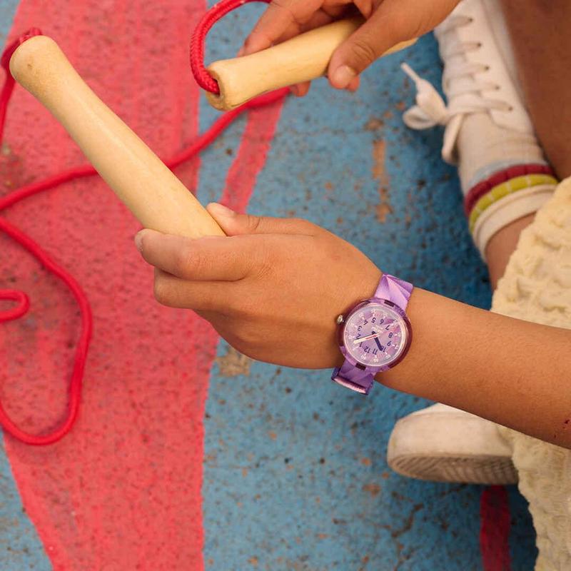 Flik Flak Purple Prism Watch FPNP167