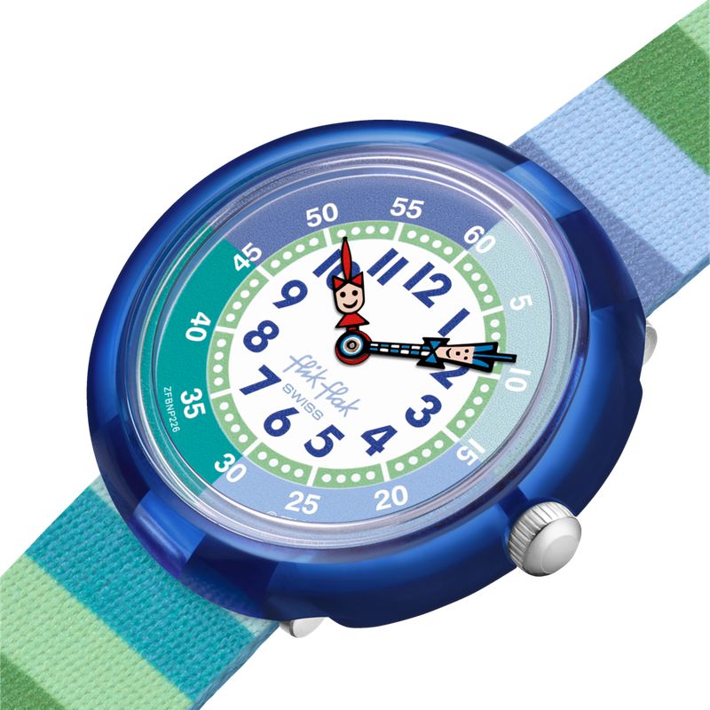 Flik Flak STRIPY GREEN Watch FBNP226