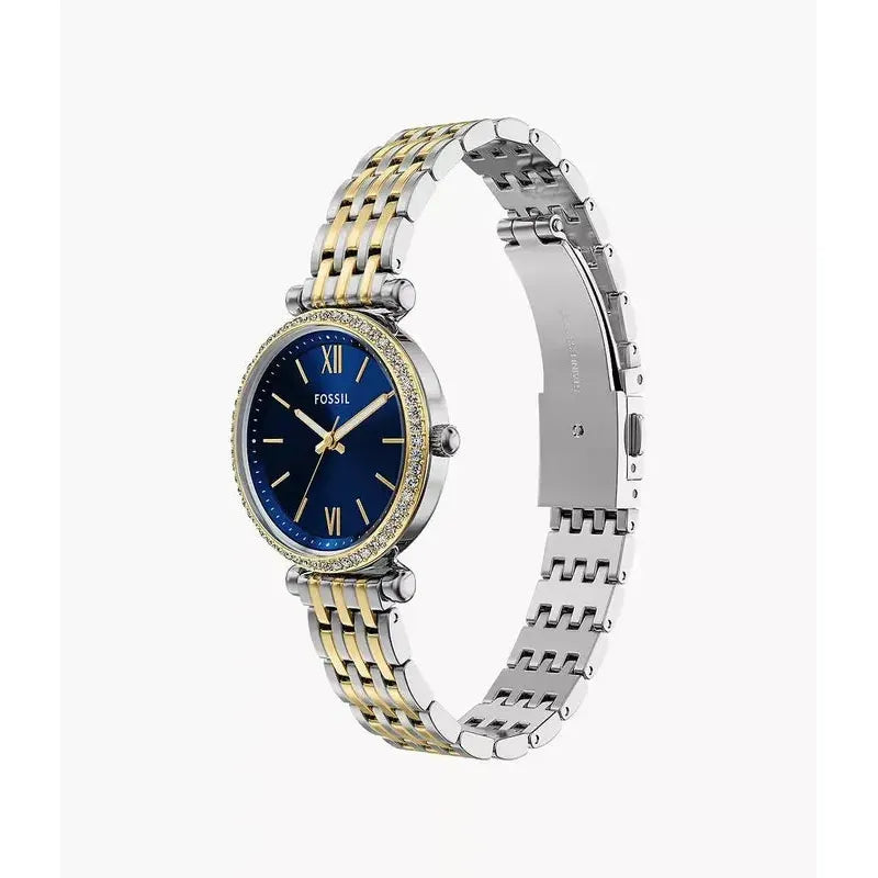 Fossil Carlie Mini Three-Hand Two-Tone Stainless Steel Women's Watch