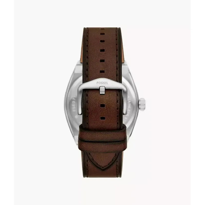 Fossil Everett Three-Hand Date Brown Leather Men's Watch
