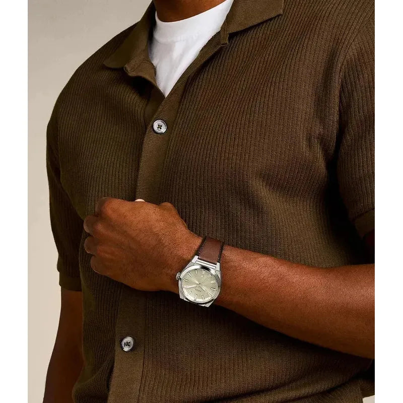 Fossil Everett Three-Hand Date Brown Leather Men's Watch