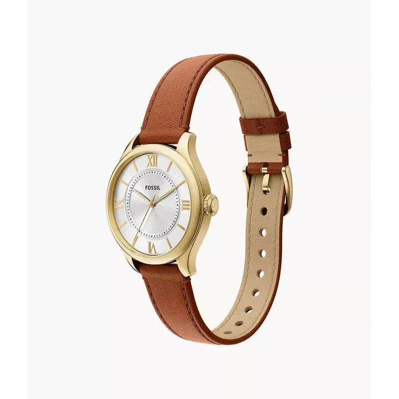 Fossil Gilmore Three-Hand Brown Leather Women's Watch