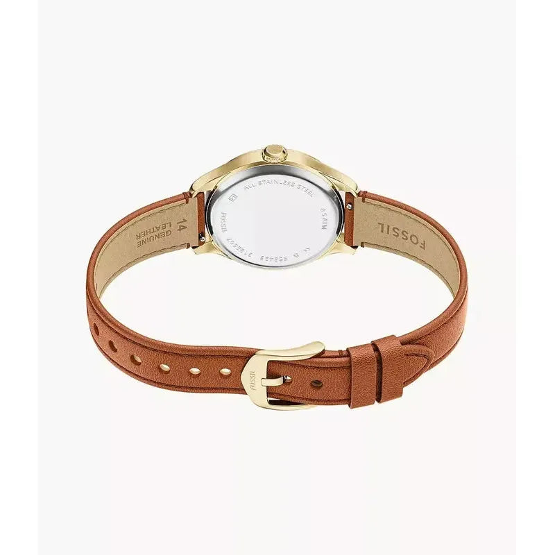 Fossil Gilmore Three-Hand Brown Leather Women's Watch