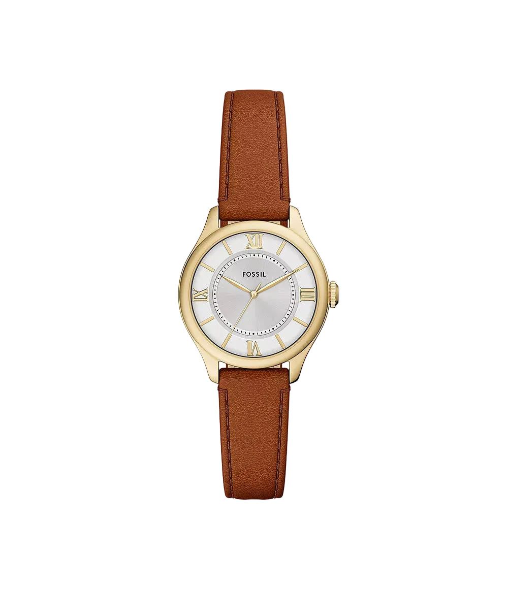 Fossil Gilmore Three-Hand Brown Leather Women's Watch
