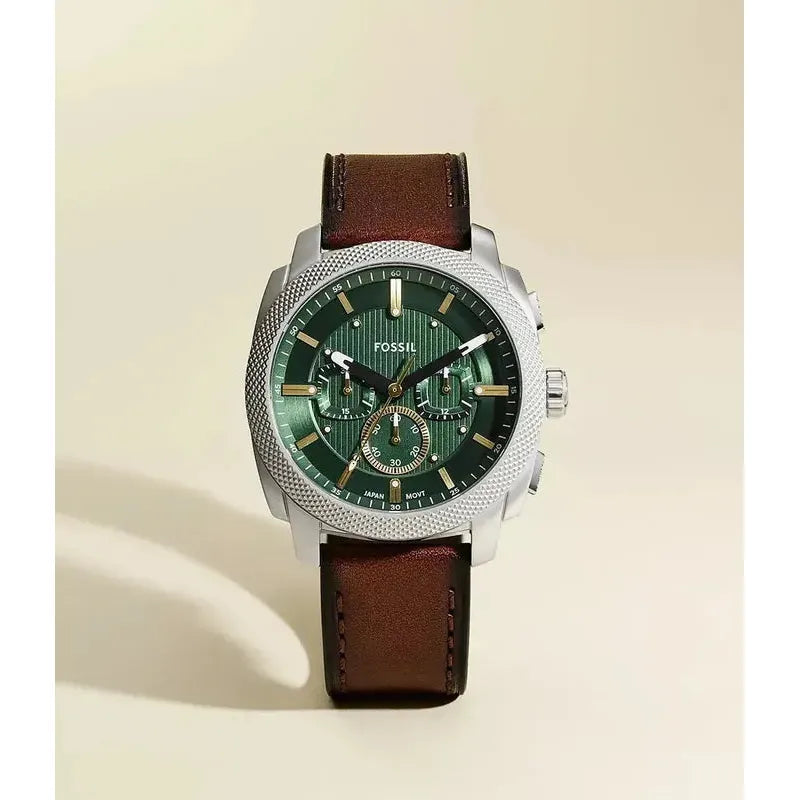 Fossil Machine 44mm Chronograph Brown Leather Men's Watch