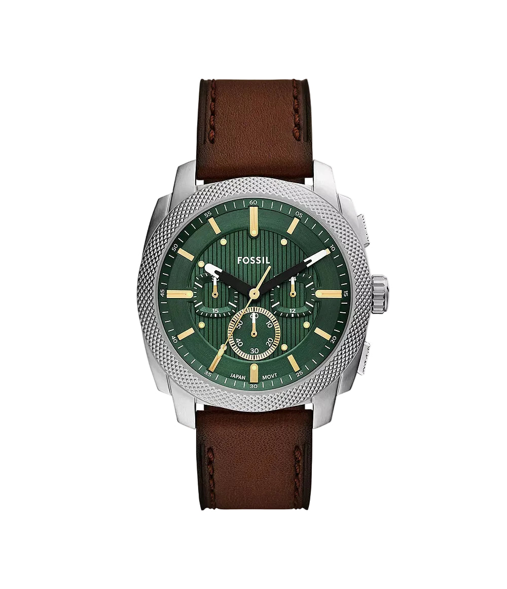 Fossil Machine 44mm Chronograph Brown Leather Men's Watch