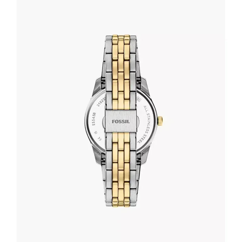 Fossil Scarlette Three-Hand Day-Date Two-Tone Stainless Steel Women's Watch