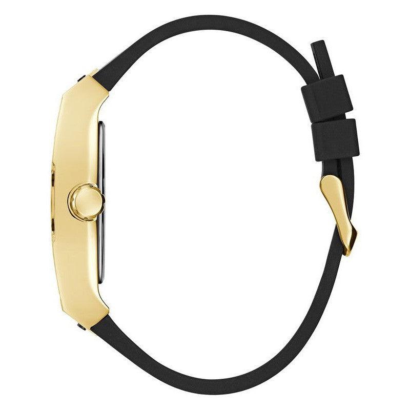 GUESS Mens Black Gold Tone Analog Watch GW0564G1