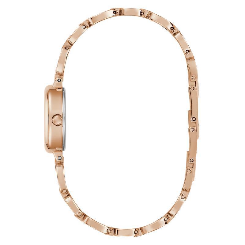 GUESSRose Gold Analog Watch with Oval White Dial